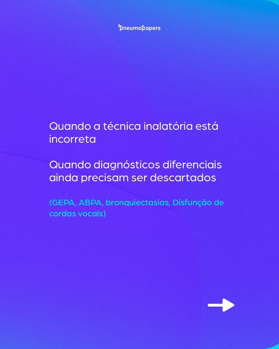 Quando não usar Imunobiológico na Asma?
