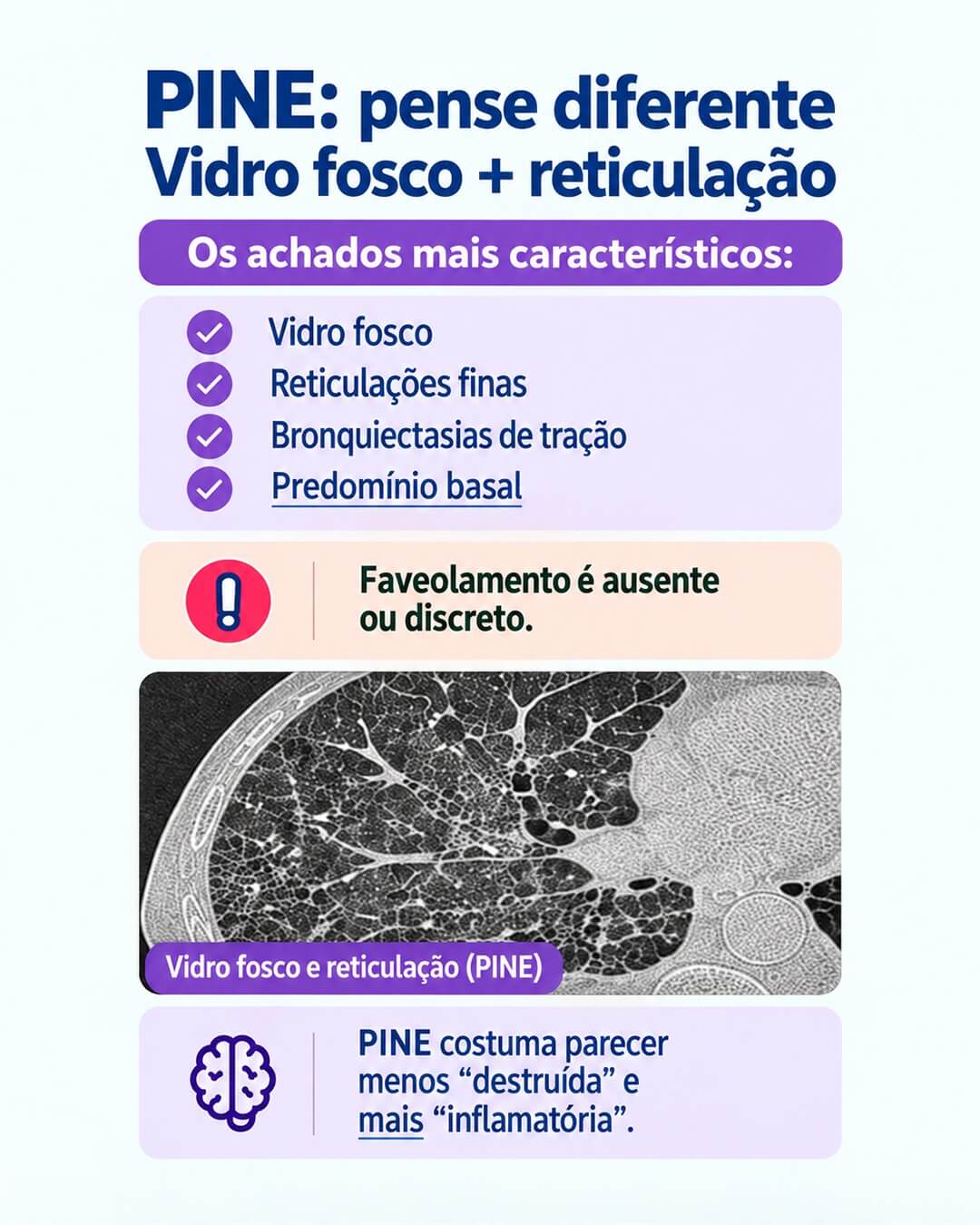 Como diferenciar os padrões na TC de tórax?